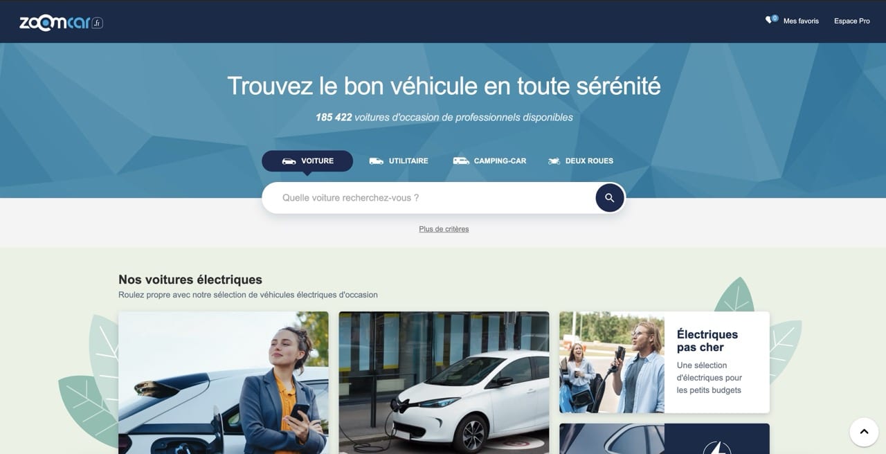 Capture du site Zoomcar